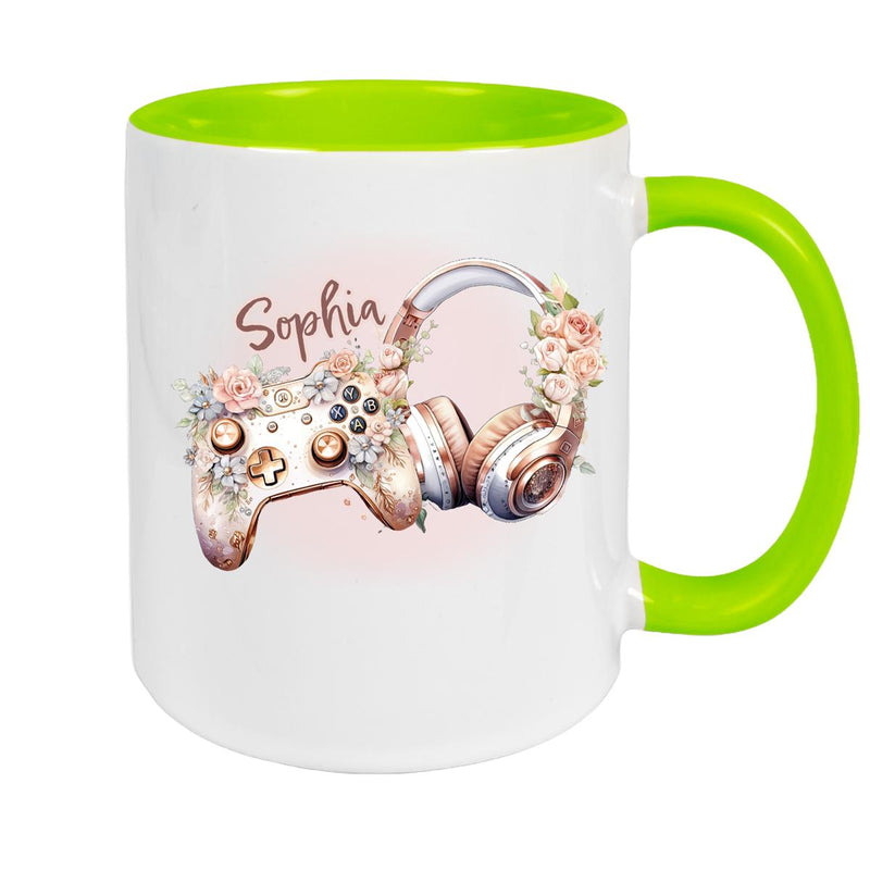 Mug Gamer 4 Custom Name Ceramic Kids Mug personalized various colors