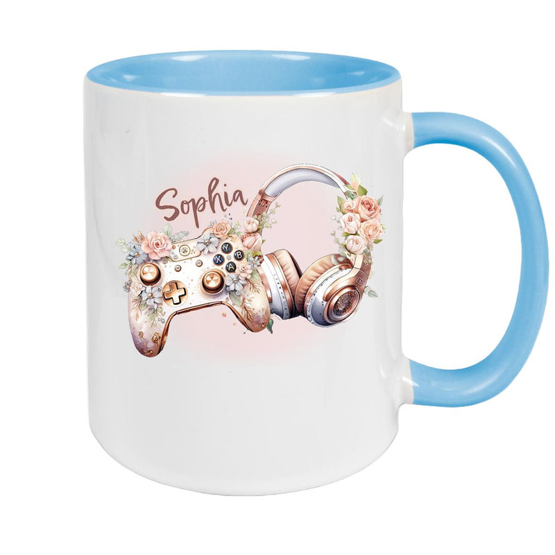 Mug Gamer 4 Custom Name Ceramic Kids Mug personalized various colors
