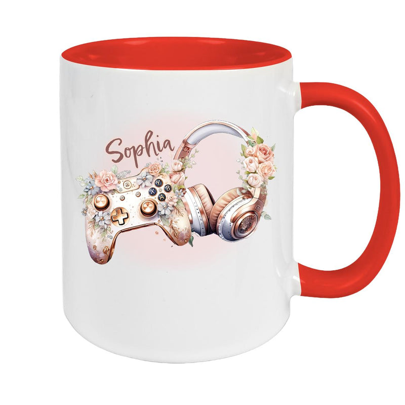 Mug Gamer 4 Custom Name Ceramic Kids Mug personalized various colors
