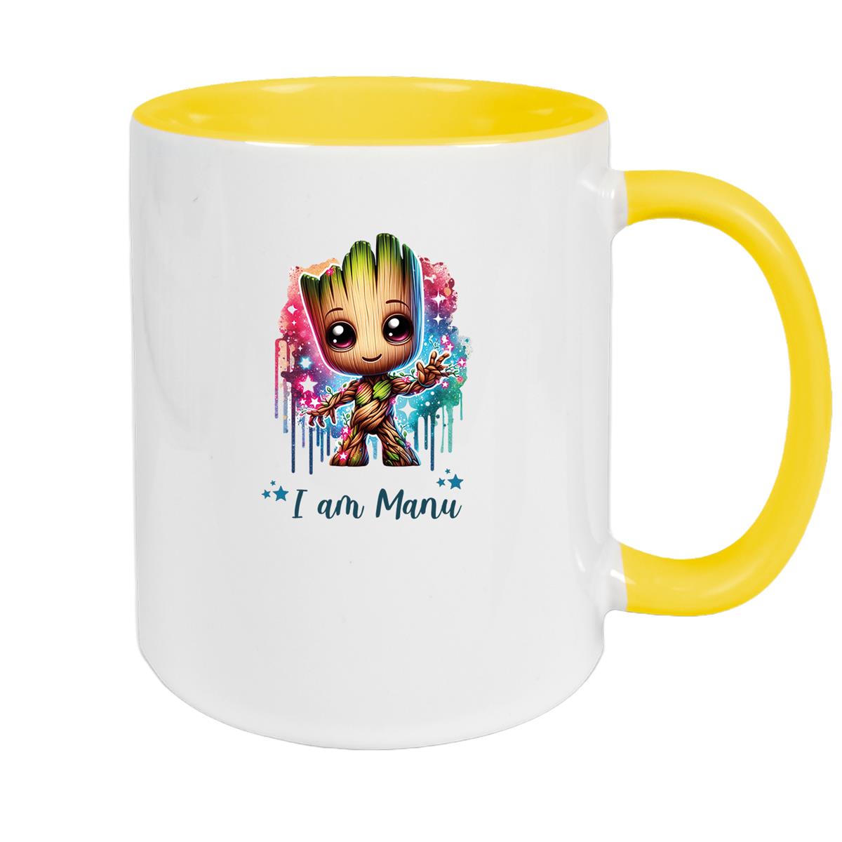 Tasse Wunschname Baby-Groot 5 Keramik Kinderbecher personalisiert versch. Farben