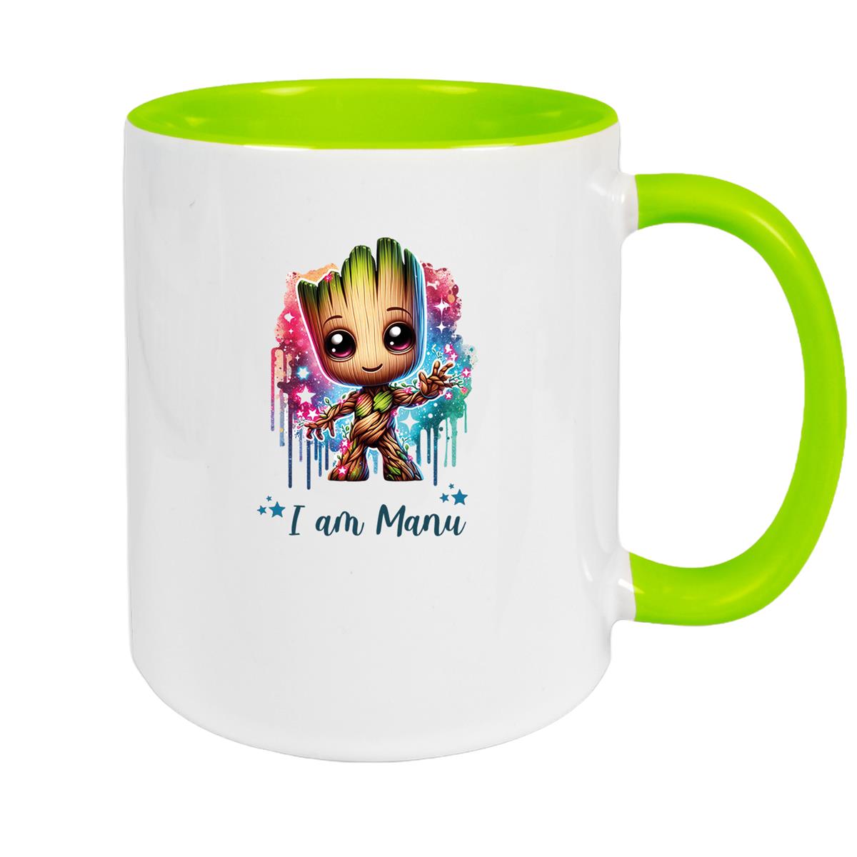 Tasse Wunschname Baby-Groot 5 Keramik Kinderbecher personalisiert versch. Farben