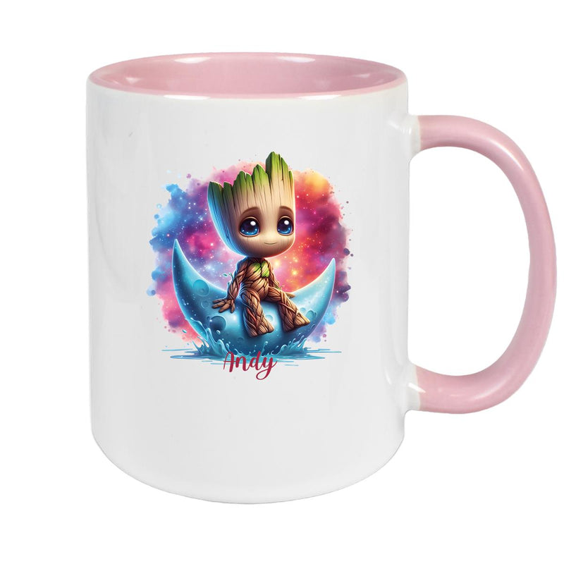 Tasse Wunschname Baby-Groot 7 Keramik Kinderbecher personalisiert versch. Farben