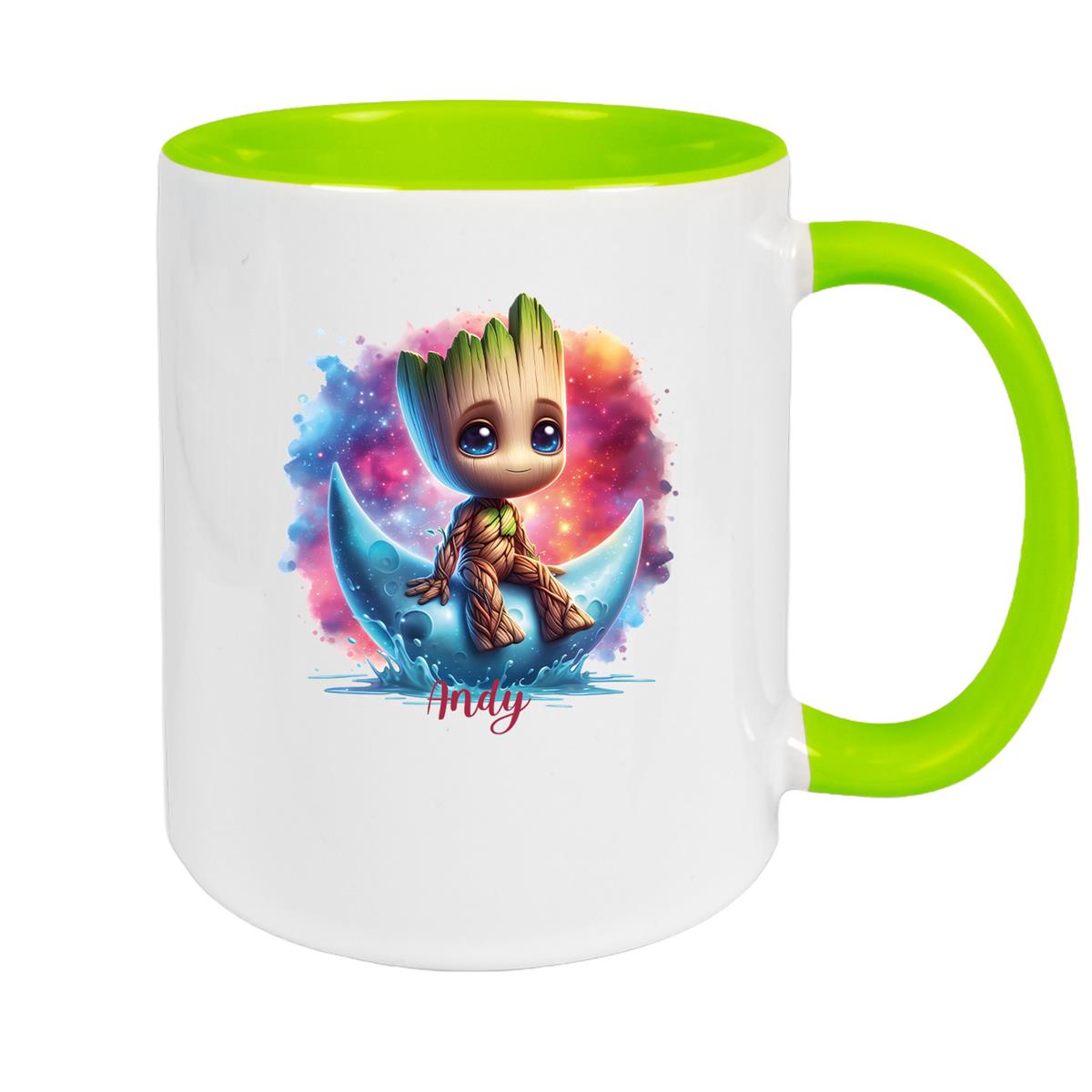 Tasse Wunschname Baby-Groot 7 Keramik Kinderbecher personalisiert versch. Farben