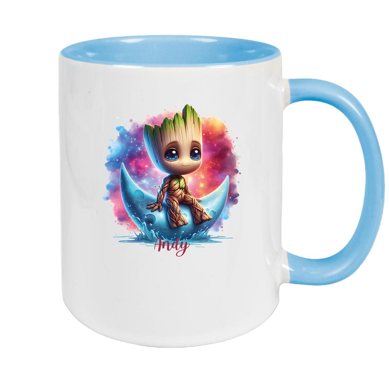 Tasse Wunschname Baby-Groot 7 Keramik Kinderbecher personalisiert versch. Farben