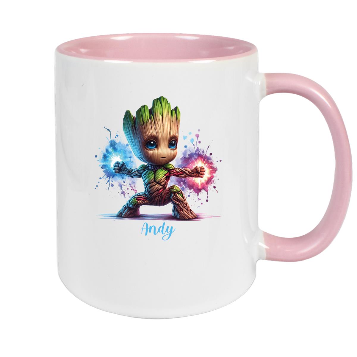 Tasse Wunschname Baby-Groot 8 Keramik Kinderbecher personalisiert versch. Farben
