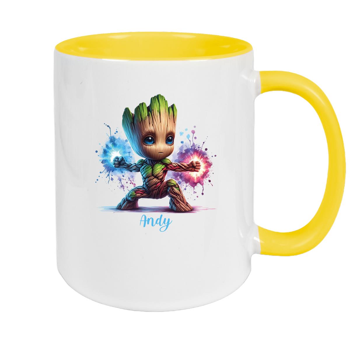 Tasse Wunschname Baby-Groot 8 Keramik Kinderbecher personalisiert versch. Farben