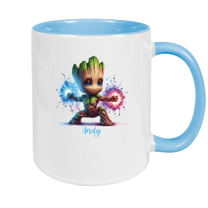 Tasse Wunschname Baby-Groot 8 Keramik Kinderbecher personalisiert versch. Farben