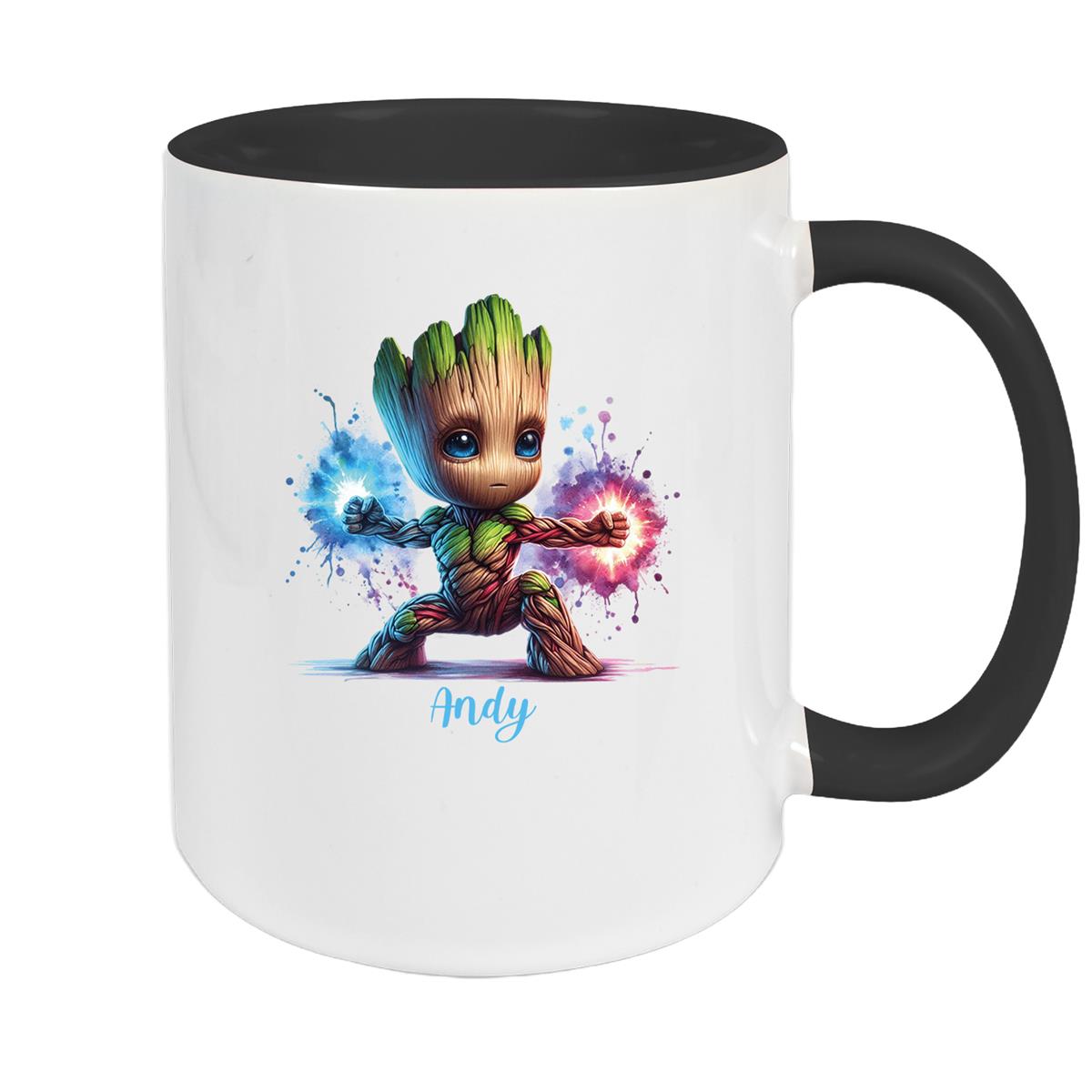 Tasse Wunschname Baby-Groot 8 Keramik Kinderbecher personalisiert versch. Farben