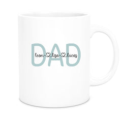 Tasse Vatertag 2 Wunschnamen Keramik Personalisiert versch. Farben