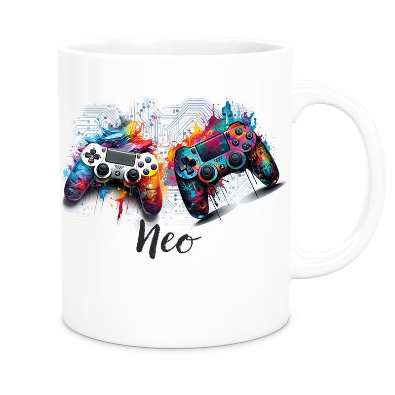 Tasse Gamer 1 Wunschname Keramik Kinderbecher personalisiert versch. Farben