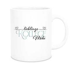 Tasse Wunschname Lieblings-Kollege 1 personalisiert Keramik versch. Farben