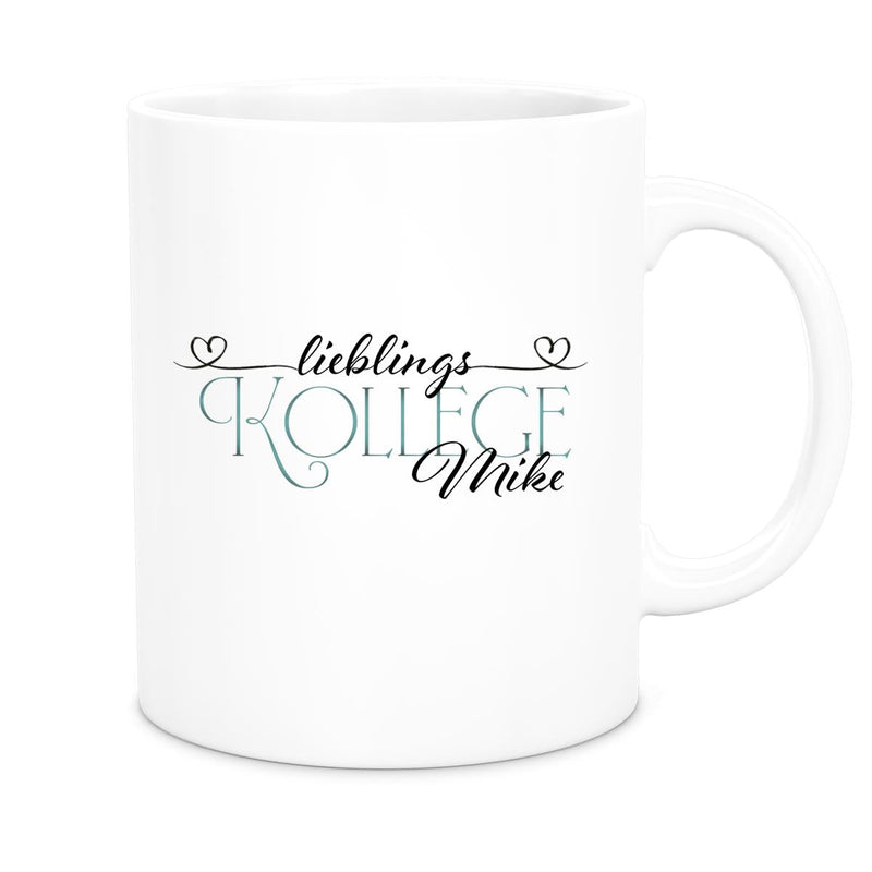 Tasse Wunschname Lieblings-Kollege 1 personalisiert Keramik versch. Farben