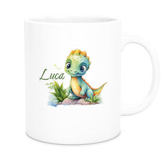 Tasse Dino 11 Wunschname Keramik Kinderbecher Personalisiert versch. Farben