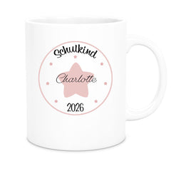 Tasse Schulkind 02 Wunschname Keramik Kinderbecher Personalisiert versch. Farben