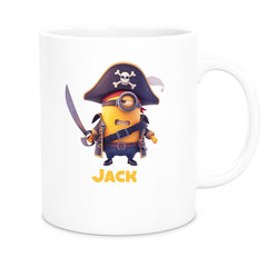 Tasse Minions Kinder Minion 1 Pirat Wunschname Keramik Kinderbecher personalisiert versch. Farben