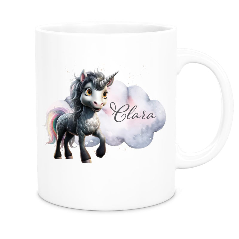 Tasse Einhorn 7 Wunschname Keramik Kinderbecher personalisiert versch. Farben