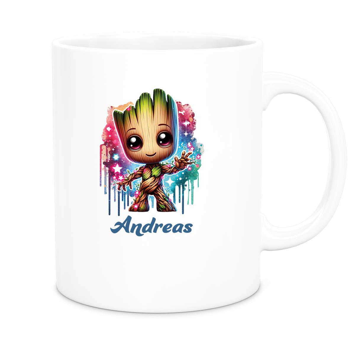 MUCKKI-PRO:668f00d9d404333e89cf2c12854f8d1d82770d66d7d54fce41322f795db4e9f3:Tasse Baby-Groot 2 Wunschname Keramik Kinderbecher personalisiert versch. Farben