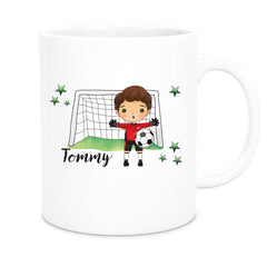 Tasse Fußball 3 Wunschname Keramik Kinderbecher personalisiert versch. Farben