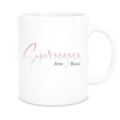 Tasse Muttertag 4 Wunschnamen Keramik Personalisiert versch. Farben