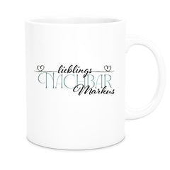 Tasse Wunschname Lieblings-Nachbar 1 personalisiert Keramik versch. Farben