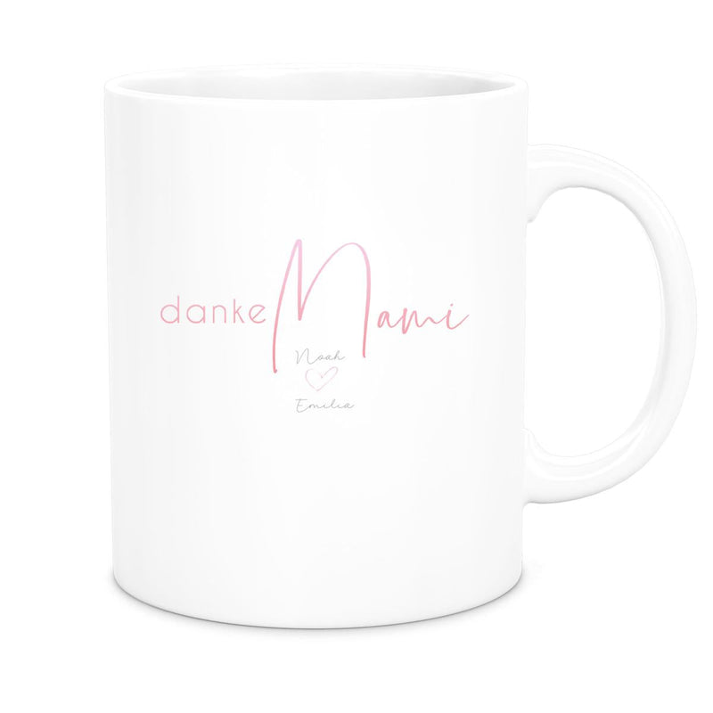 Tasse Muttertag 5 Wunschnamen Keramik Personalisiert versch. Farben