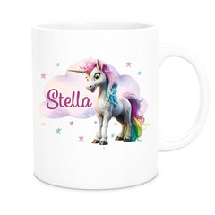 Tasse Einhorn Wolke 4 Wunschname Keramik Kinderbecher personalisiert versch. Farben