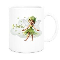 Tasse Fee 3 Wunschname Keramik Kinderbecher personalisiert versch. Farben