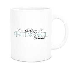 Tasse Wunschname Lieblings-Patenonkel 1 personalisiert Keramik versch. Farben