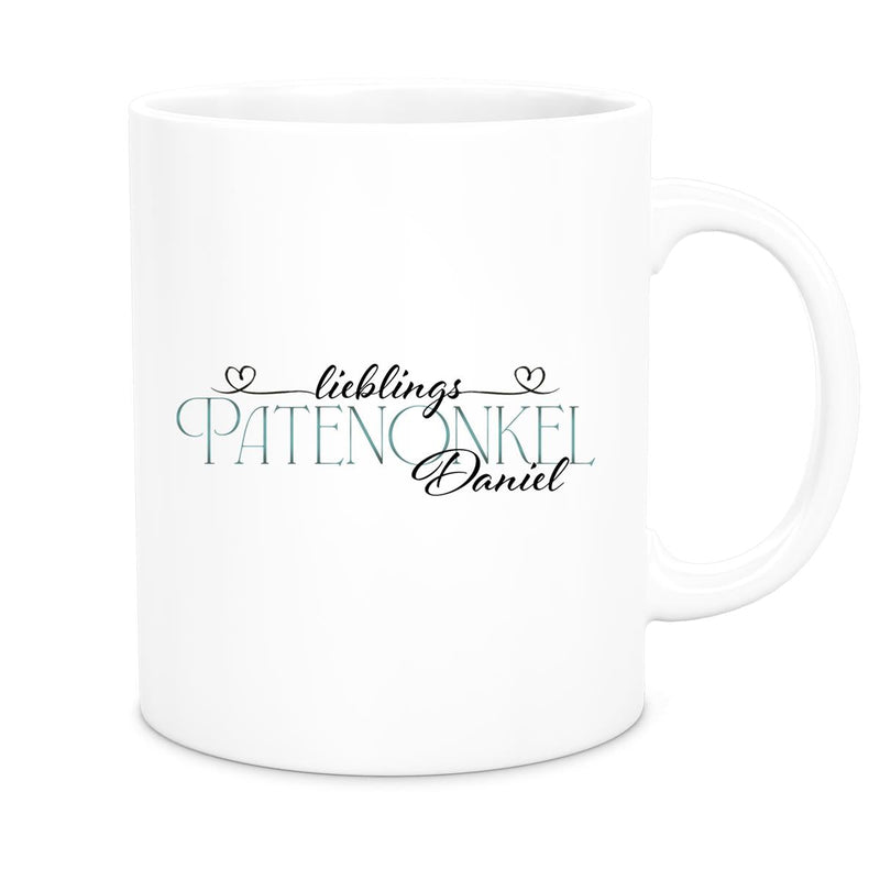 Tasse Wunschname Lieblings-Patenonkel 1 personalisiert Keramik versch. Farben