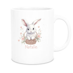 Tasse Hase 1 Wunschnamen Keramik personalisiert versch. Farben