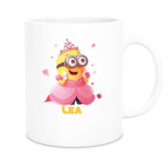 Tasse Minions Kinder Minion 7 Prinzessin Wunschname Keramik Kinderbecher personalisiert versch. Farben