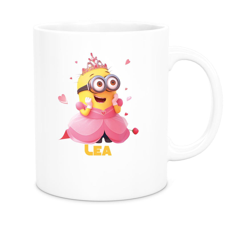 Tasse Minions Kinder Minion 7 Prinzessin Wunschname Keramik Kinderbecher personalisiert versch. Farben