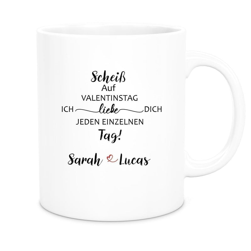 Tasse Spruch Valentinstag 23 Personalisiert Keramik versch. Farben