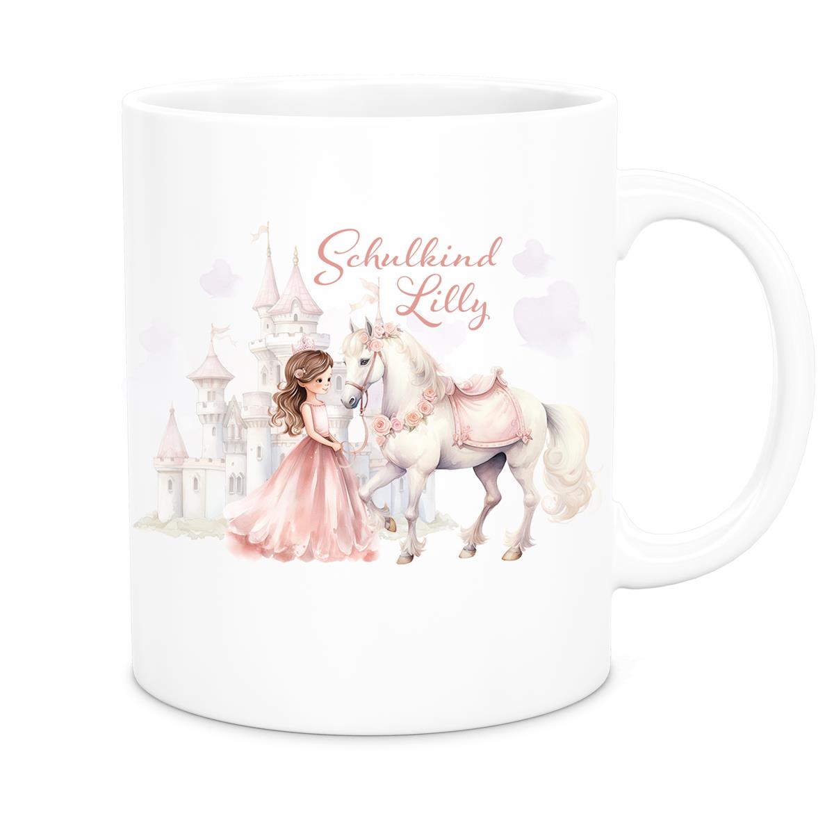 MUCKKI-PRO:c7a39f5ba0717421622e1aecefb33581695fbcae1bdeee2c19b210fc330a3a15:Tasse Kinder Prinzessin 1 Wunschname Keramik Kinderbecher personalisiert versch. Farben