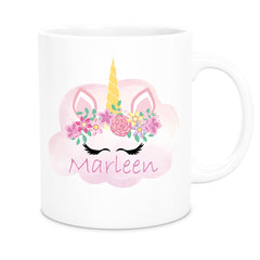 Tasse Einhorn 5 Wunschname Keramik Kinderbecher personalisiert versch. Farben