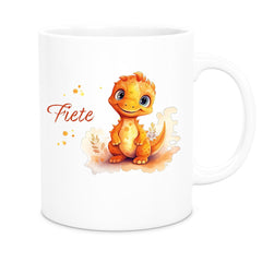 Tasse Dino 10 Wunschname Keramik Kinderbecher Personalisiert versch. Farben