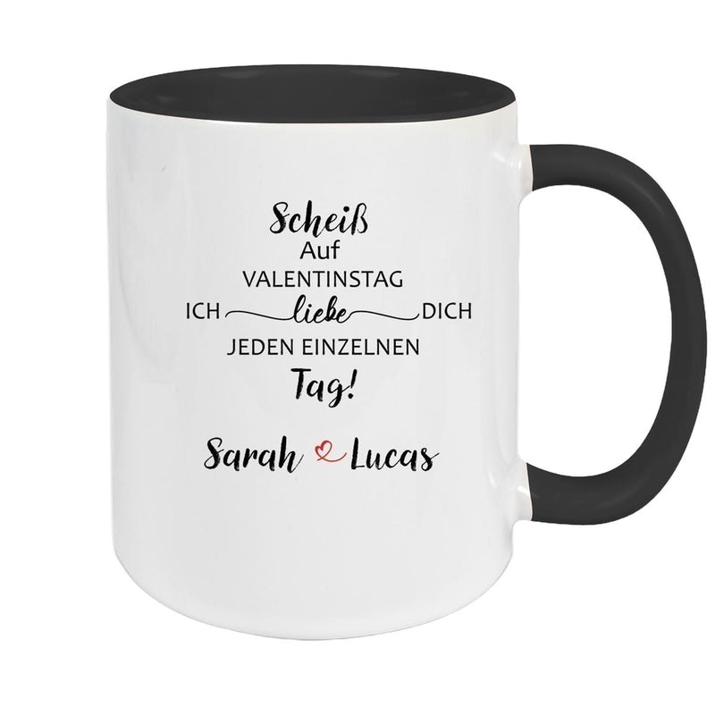 Tasse Spruch Valentinstag 23 Personalisiert Keramik versch. Farben