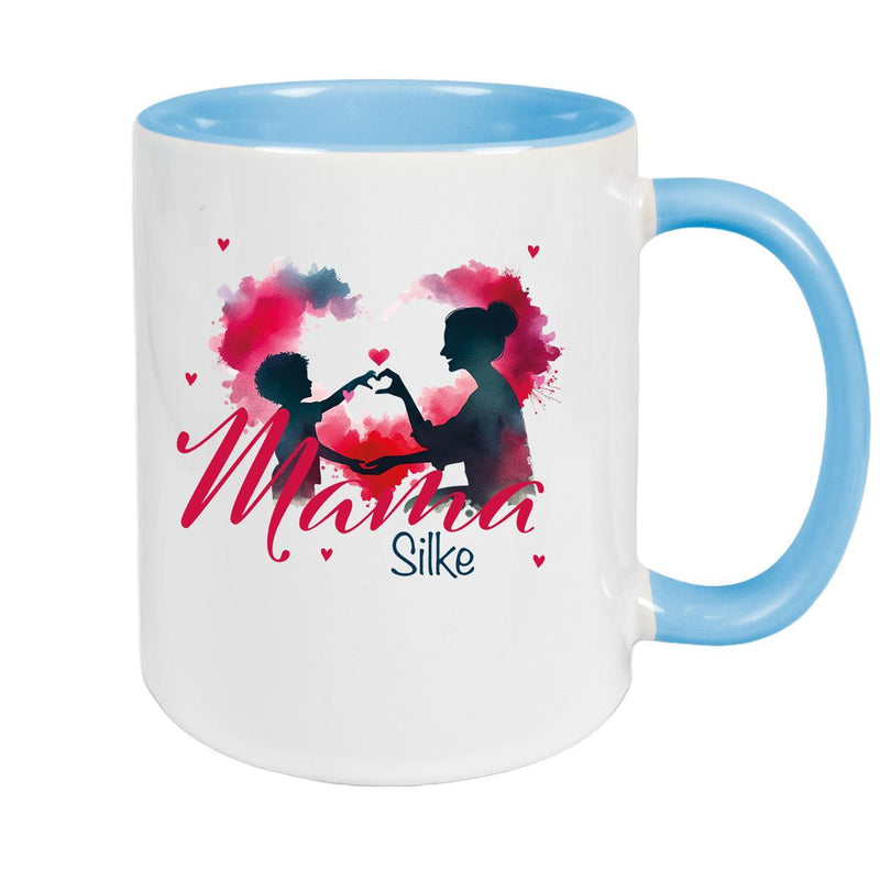 Tasse Muttertag 12 Wunschnamen Keramik Personalisiert versch. Farben