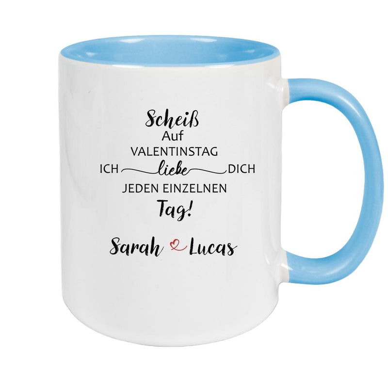 Tasse Spruch Valentinstag 23 Personalisiert Keramik versch. Farben
