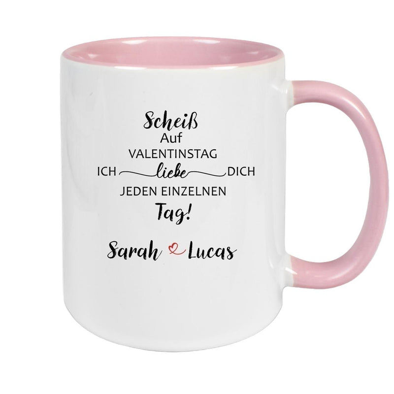 Tasse Spruch Valentinstag 23 Personalisiert Keramik versch. Farben