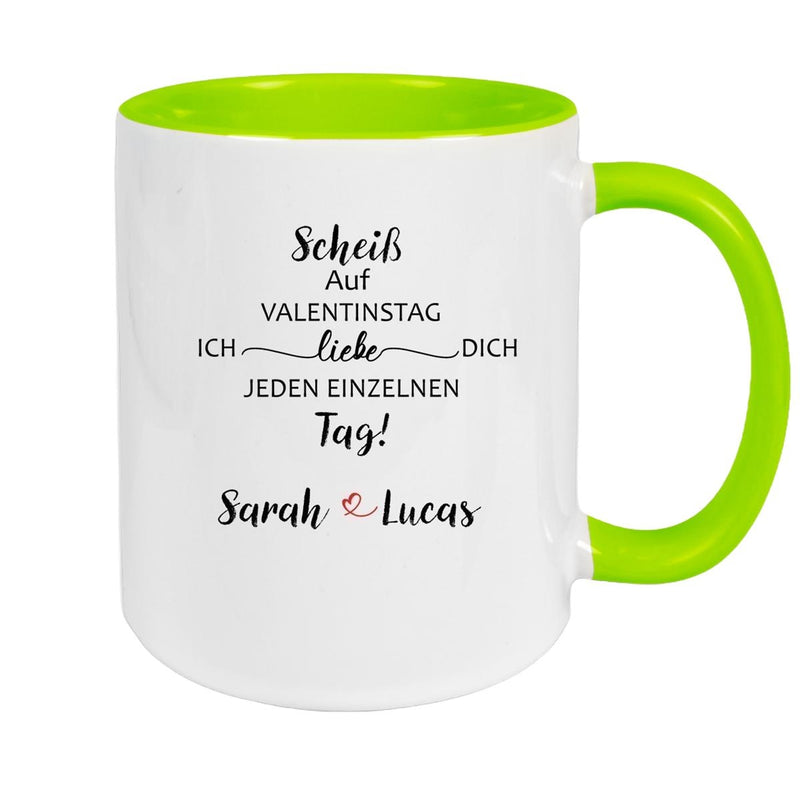 Tasse Spruch Valentinstag 23 Personalisiert Keramik versch. Farben