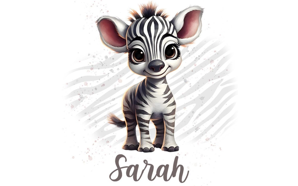 Tasse Wunschname Zebra 1 Emaille Kinderbecher