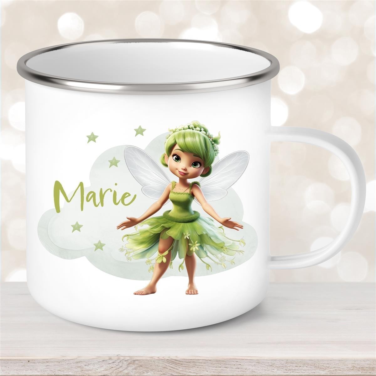Tasse Fee #3 Wunschname Emaille Kinderbecher personalisiert Tasse Fee #3 Wunschname Emaille Kinderbecher personalisiert
