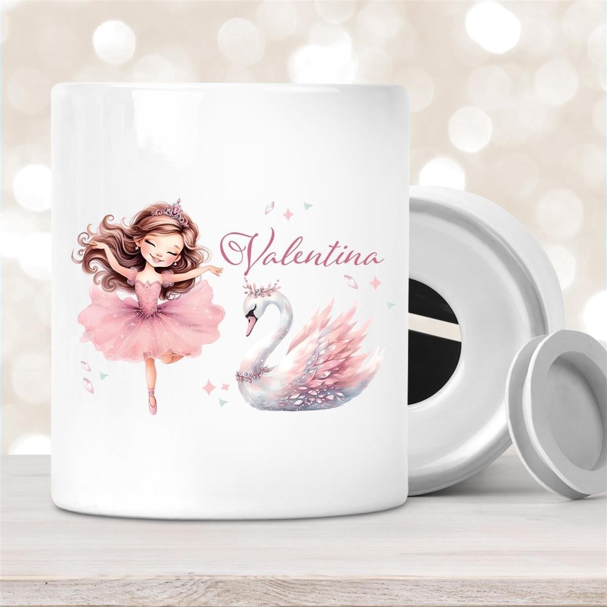 Spardose mit Wunschname Ballerina #2 personalisiert Spardose mit Wunschname Ballerina #2 personalisiert