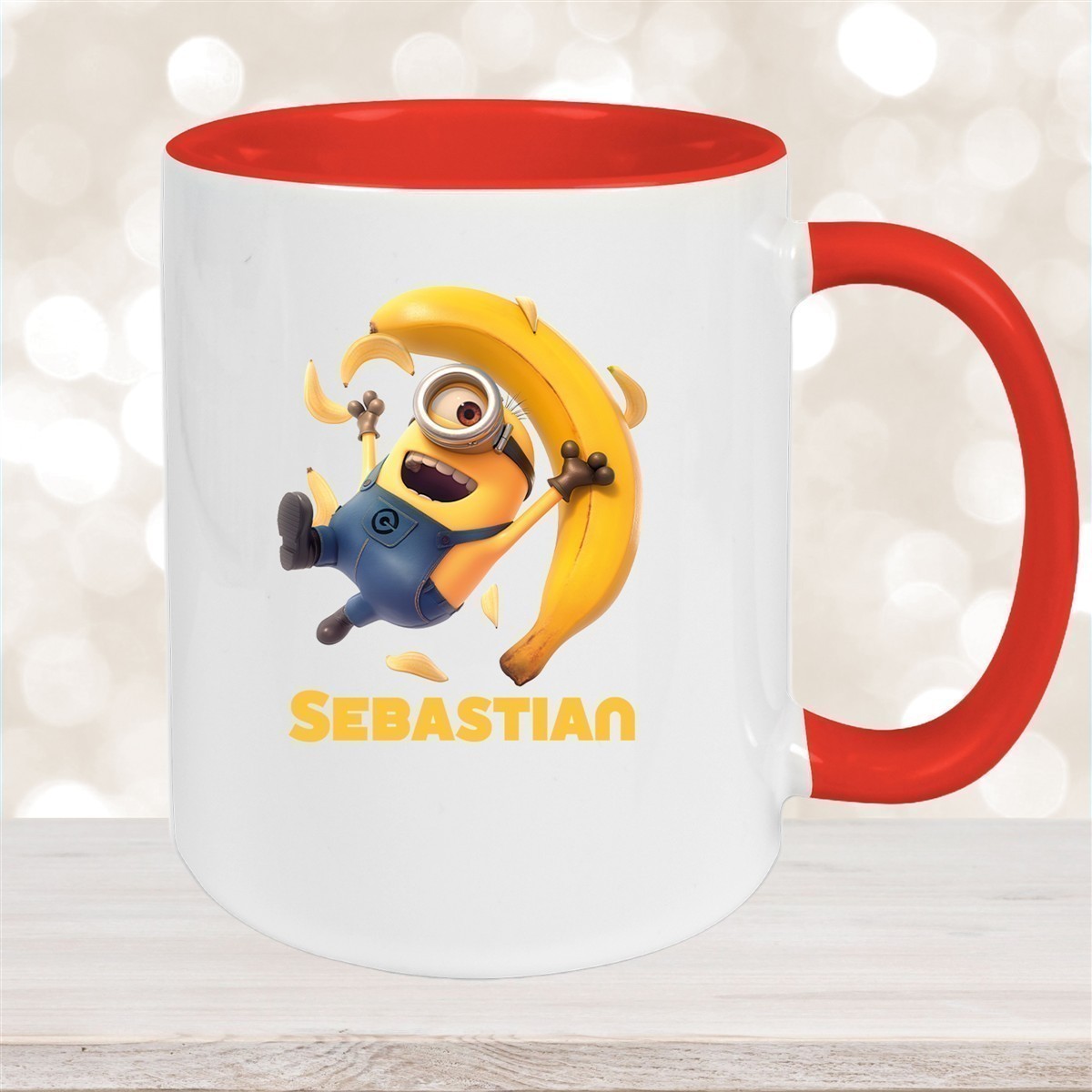 Tasse Minions Kinder Minion #2 Banana Wunschname Keramik Kinderbecher personalisiert versch. Farben