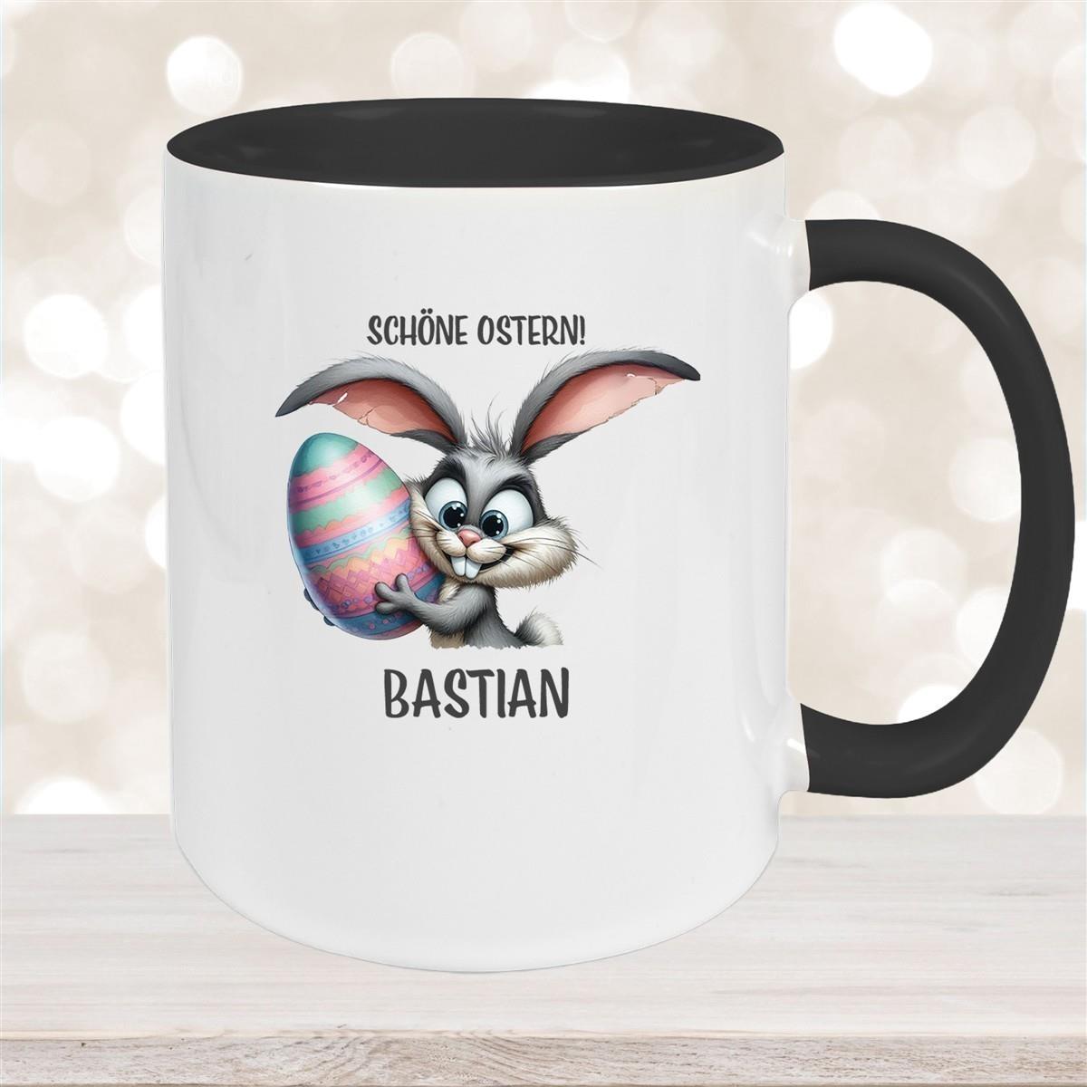 Tasse Ostern - Hase 5 Wunschnamen Keramik personalisiert versch. Farben