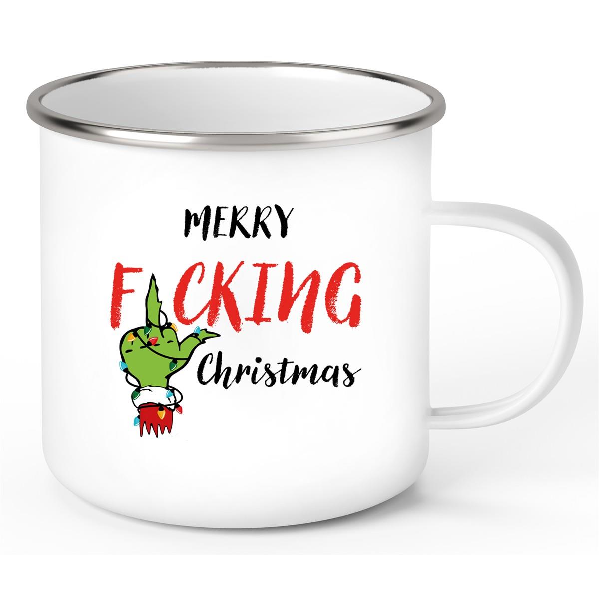 Tasse Wunschname Weihnachten Grinch 7 Emaille Kinderbecher