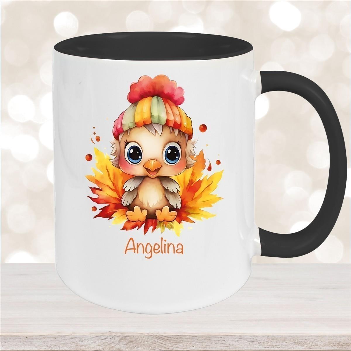 Tasse Wunschname Küken 1 Keramik Kinderbecher personalisiert versch. Farben