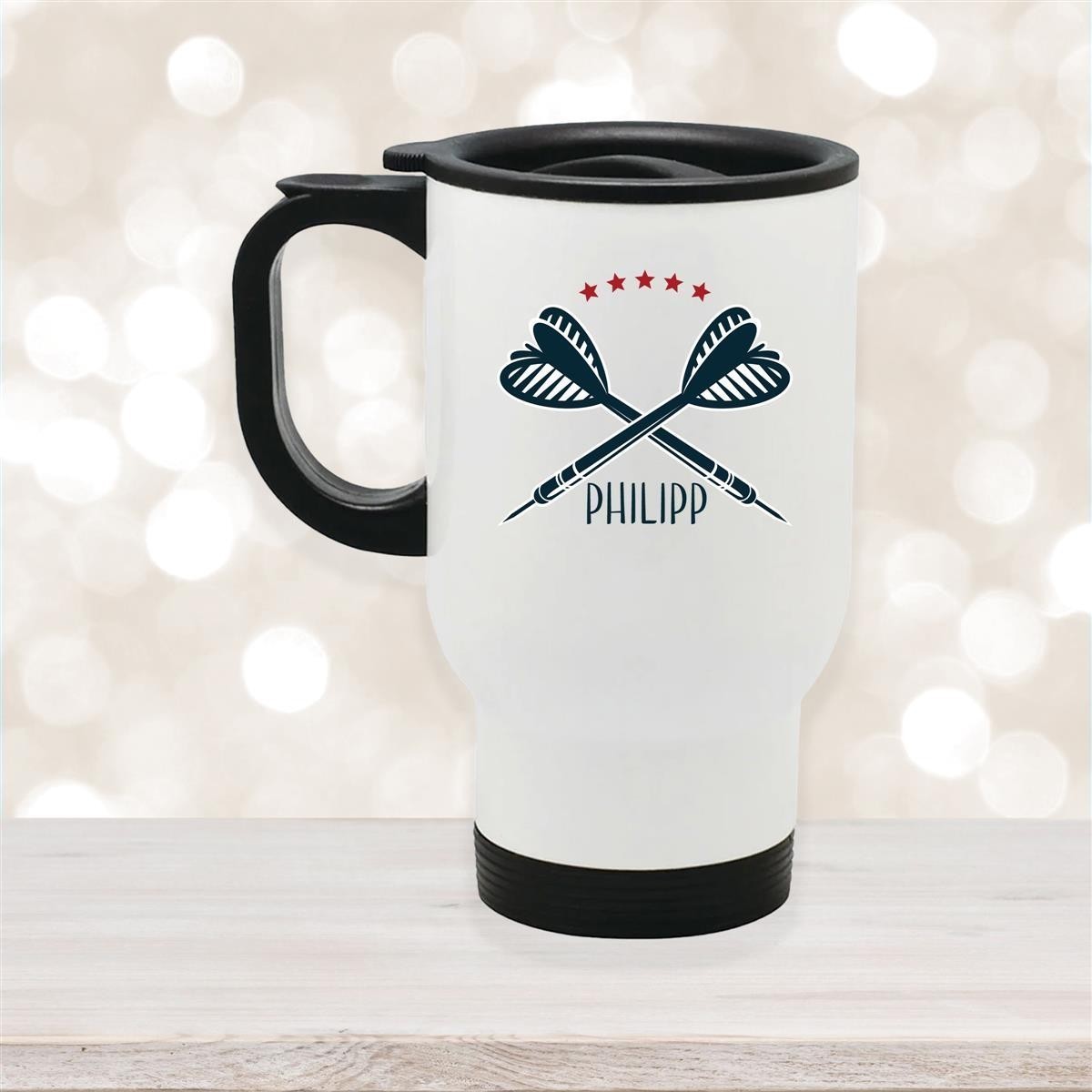 Edelstahl-Thermobecher mit Deckel Dart #03 weiß Edelstahl-Thermobecher mit Deckel Dart #03 weiß