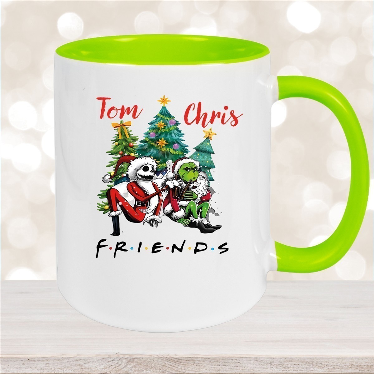 Tasse Wunschname Weihnachten Grinch Jack #6 Keramik Becher versch. Farben